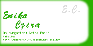 eniko czira business card